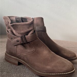 Clarks Brown Ankle Boots